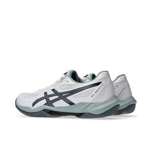 Asics Gel Rocket 12 Men White Steel Grey נעלי כדורעף ג`ל רוקט 12 לגברים