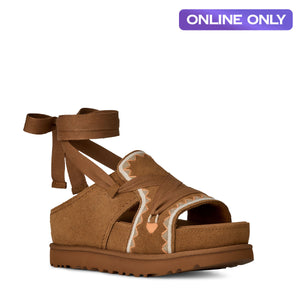 UGG Women's Goldenstar Hi Artistitch Sandal Chestnut Multi סנדלי גולדנסטאר היי חום לנשים