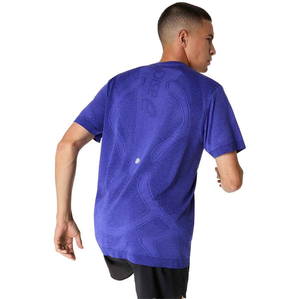 Asics Road Seamless SS Top Men Cobalt Burst Eggplant חולצת ריצה לגברים