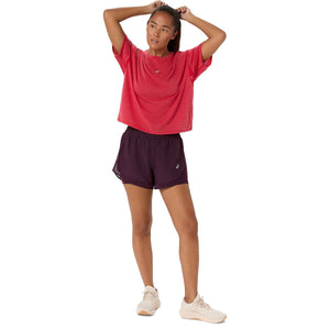 Asics Nagino Run Short Women Dark Aubergine מכנסי ריצה לנשים