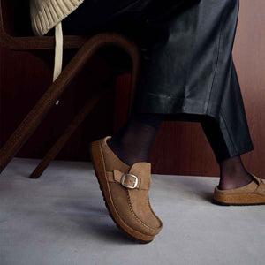 Birkenstock Buckley Gray Taupe כפכפי מוקסין באקלי טיופ