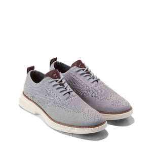 Cole Haan Grand Shadowlite Stitchlite Wingtip Ox Ultimate Gray Ivory סניקרס לגברים קול האן