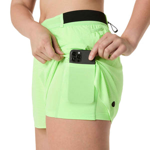 Asics Metarun Split Shorts Women Illuminate Green מכנסי ריצה לנשים