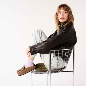 Birkenstock Buckley Gray Taupe כפכפי מוקסין באקלי טיופ