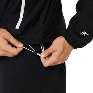 Asics Heritage Double Weave Relaxed Anorak Unisex Performance Black Cream ג'קט אסיקס יוניסקס