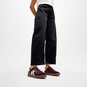 Fit Flop The Dash FF Sneaker T-Toe - Dark Merlot White סניקרס פיט פלופ נשים