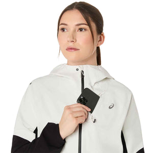 Asics Metarun Legend Jacket Women Black Cream ג'קט ריצה לנשים