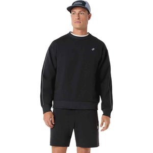 Asics Track Club Heritage Crew Neck Top Graphite Grey קפוצ'ון יוניסקס