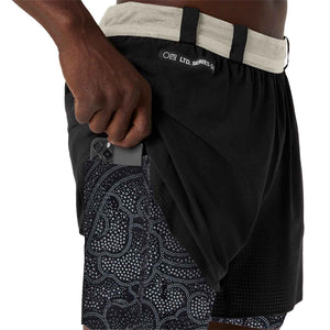 Asics Limited Series Metarun 4In 2-N-1 Short Men Black Cream מכנסי ריצה לגברים