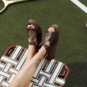 Dr. Martens Dunnet Flower Sandal Kelp Brown סנדלי ד"ר מרטינס