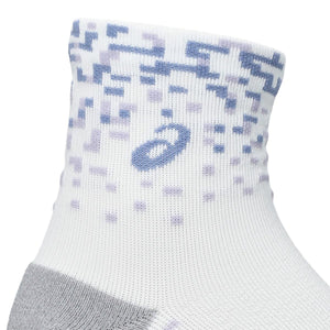 Asics Performance Brilliant White Lilac Run Sock Quarter Unisex גרבי אסיקס