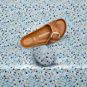 בירקנשטוק כפכפי נשים מדריד אבזם גדול קוניאק Birkenstock Madrid Big Buckel Leather Cognac