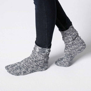 Birkenstock Cotton Slub Blue White גרבי בירקנשטוק