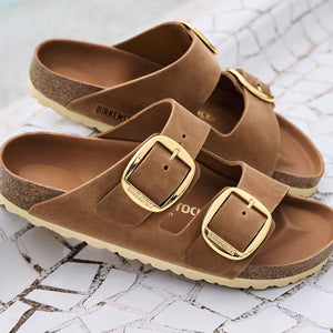 Birkenstock Arizona Antik Brown Big Buckel Cognac בירקנשטוק כפכפי אריזונה לנשים