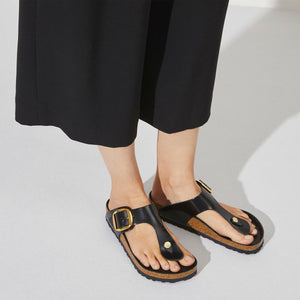 Birkenstock Gizeh Big Buckle High-Shine Black גיזה אבזם שחור לק
