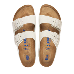 Birkenstock Arizona BS Modern Suede Antique White כפכפי בירקנשטוק אריזונה זמש לבן יוניסקס