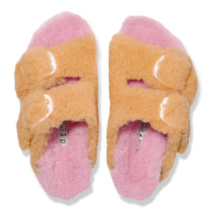 Birkenstock Arizona Big Buckle PAP Papaya Candy Pink אריזונה פרווה פלטפורמה