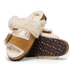 Birkenstock Arizona Split Teddy Parts Rivet Logo Mink בירקנשטוק אריזונה ספליט טדי מינק