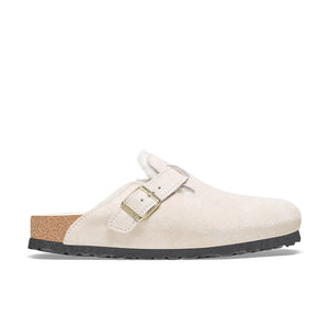 Birkenstock Boston Shearling Antique White בוסטון פרווה לבן עתיק בירקנשטוק כפכפי נשים