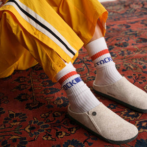 Birkenstock Cotton Tennis Socks White גרבי בירקנשטוק