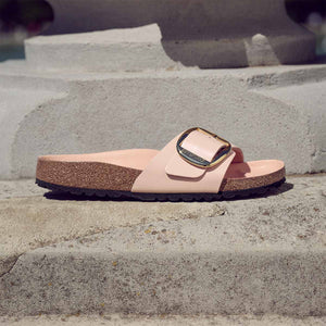 Birkenstock Madrid Big Buckle High Shine New Beige כפכפי בירקנשטוק מדריד אבזם בז