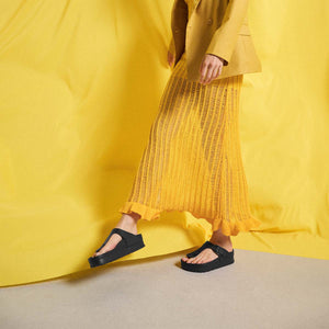 Birkenstock Gizeh PAP Flex Platform Black כפכפי בירקנשטוק גיזה פלטפורם שחור