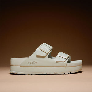Birkenstock Arizona PAP Flex Platform Mineral Gray אריזונה פלקס פלטפורם אפור