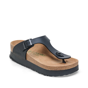 Birkenstock Gizeh PAP Flex Platform Black כפכפי בירקנשטוק לנשים גיזה פלטפורם שחור