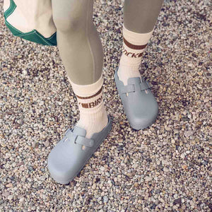 Birkenstock Boston EVA Stone Coin כפכפי בירקנשטוק לנשים אפור