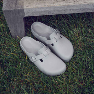 Birkenstock Boston EVA Stone Coin כפכפי בירקנשטוק לנשים אפור