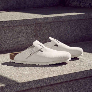 Birkenstock Boston BS Antique White כפכפי בירקנשטוק בוסטון לבן אנטיק לגברים