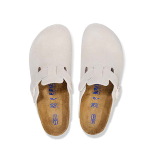 Birkenstock Boston BS Antique White כפכפי בירקנשטוק בוסטון לבן אנטיק לגברים