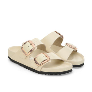 Birkenstock Arizona Big Buckle EXQ High-Shine Ecru כפכפי בירקנשטוק אריזונה אבזם בז