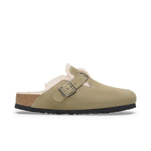 Birkenstock Boston Shearling Taupe כפכפי בירקנשטוק בוסטון פרווה טיופ לנשים