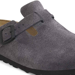 Birkenstock Boston Velvet Grey כפכפי בירקנשטוק בוסטון קטיפה אפור