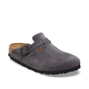 Birkenstock Boston Velvet Grey כפכפי בירקנשטוק בוסטון קטיפה אפור