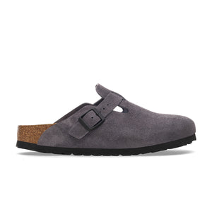 Birkenstock Boston Velvet Grey כפכפי בירקנשטוק בוסטון קטיפה אפור