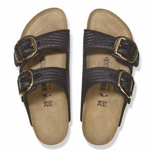 Birkenstock Arizona Big Buckle Raffia Black כפכפי נשים בירקנשטוק אריזונה אבזם ראפיה שחור