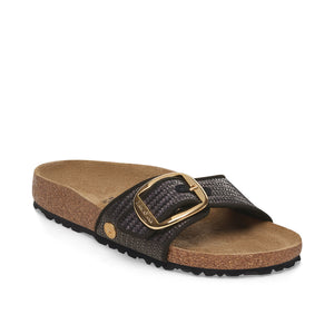 Birkenstock Madrid Big Buckle Raffia Black כפכפי בירקנשטוק מדריד