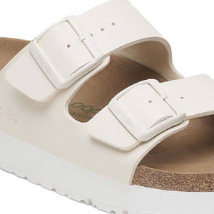 Birkenstock Arizona PAP Flex Platform Eggshell כפכפי אריזונה פלקס פלטפורם אגשל