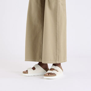 Birkenstock Arizona PAP Flex Platform Eggshell כפכפי אריזונה פלקס פלטפורם אגשל