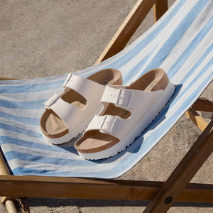 Birkenstock Arizona PAP Flex Platform Eggshell כפכפי אריזונה פלקס פלטפורם אגשל