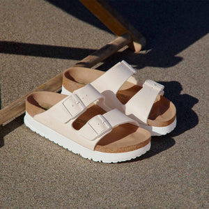 Birkenstock Arizona PAP Flex Platform Eggshell כפכפי אריזונה פלקס פלטפורם אגשל