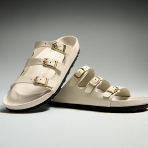 Birkenstock Florida Fresh High-Shine Ecru כפכפי בירקנשטוק פלורידה לנשים