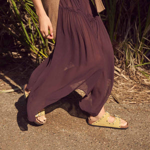 Birkenstock Arizona Rivet Border Ochre כפכפי בירקנשטוק אריזונה צהוב לנשים