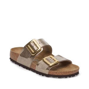 Birkenstock Sydney Cushion Buckle Graceful Taupe כפכפי בירקנשטוק סידני אבזם טיופ