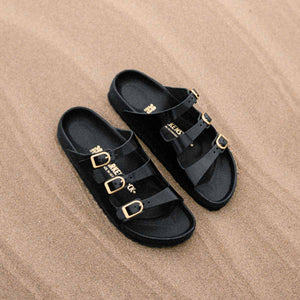 Birkenstock Florida Fresh High-Shine Black כפכפי בירקנשטוק לנשים