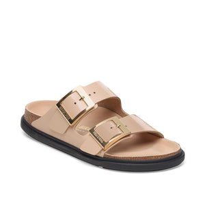 Birkenstock Arizona Droplet Buckle High-Shine New Beige כפכפי בירקנשטוק אריזונה דרופלט אבזם