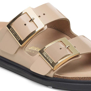Birkenstock Arizona Droplet Buckle High-Shine New Beige כפכפי בירקנשטוק אריזונה דרופלט אבזם