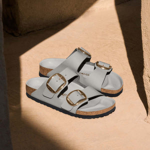 Birkenstock Arizona Big Buckle High-Shine Stone Coin כפכפי בירקנשטוק לנשים אריזונה אבזם סטון לק